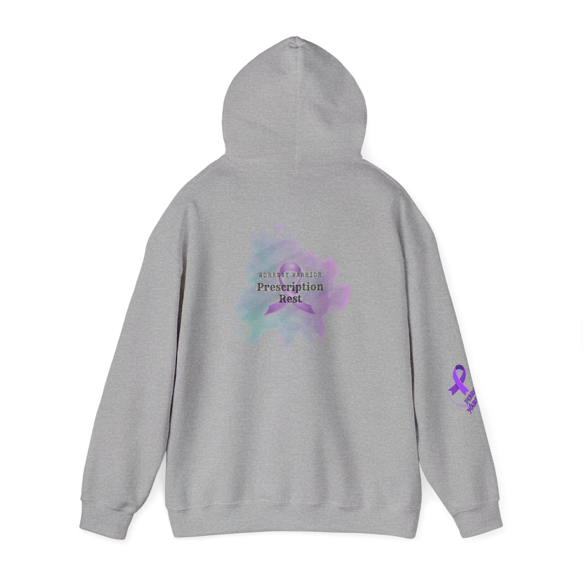 Invisible Illness Awareness Hoodie — Purple Ribbon 'Warrior' Watercolor Design