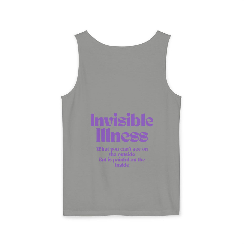Invisible Illness Awareness Tank Top — Prescription: Rest (Purple Ribbon)