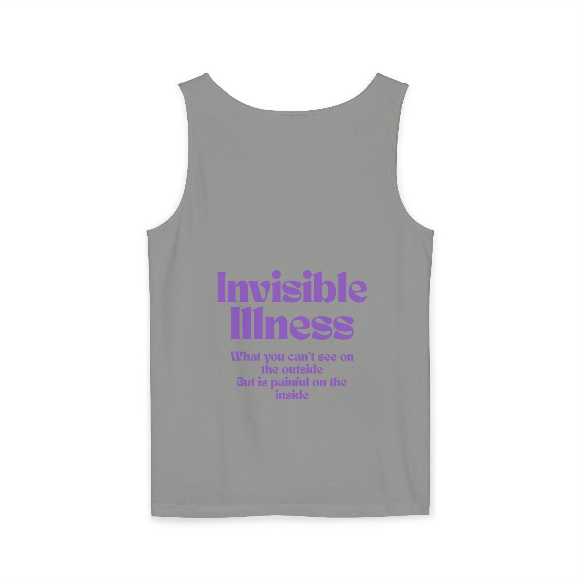 Invisible Illness Awareness Tank Top — Prescription: Rest (Purple Ribbon)