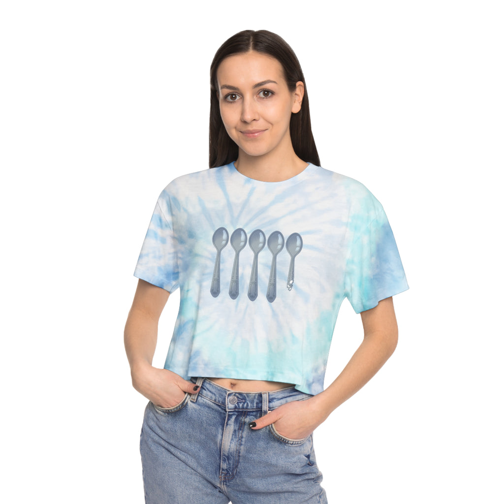 Women's Tie-Dye Crop Tee — Chronic Illness Awareness Spoonie Support Shirt