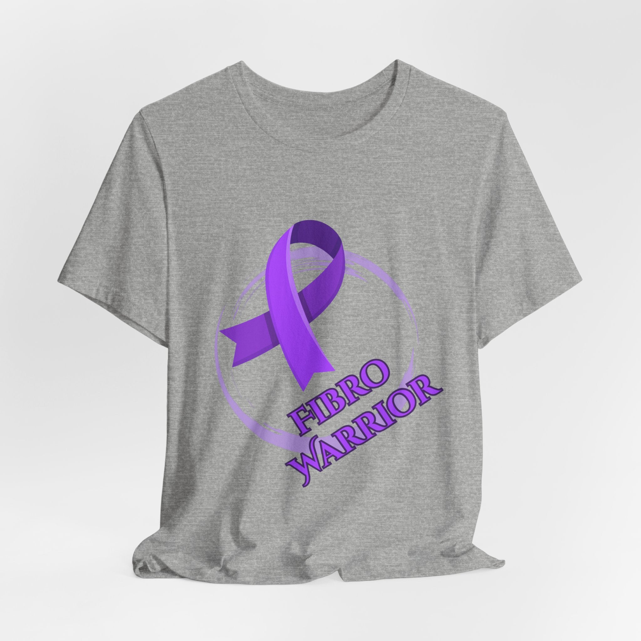 Fibro Warrior Tee — Fibromyalgia Awareness Purple Ribbon T-Shirt