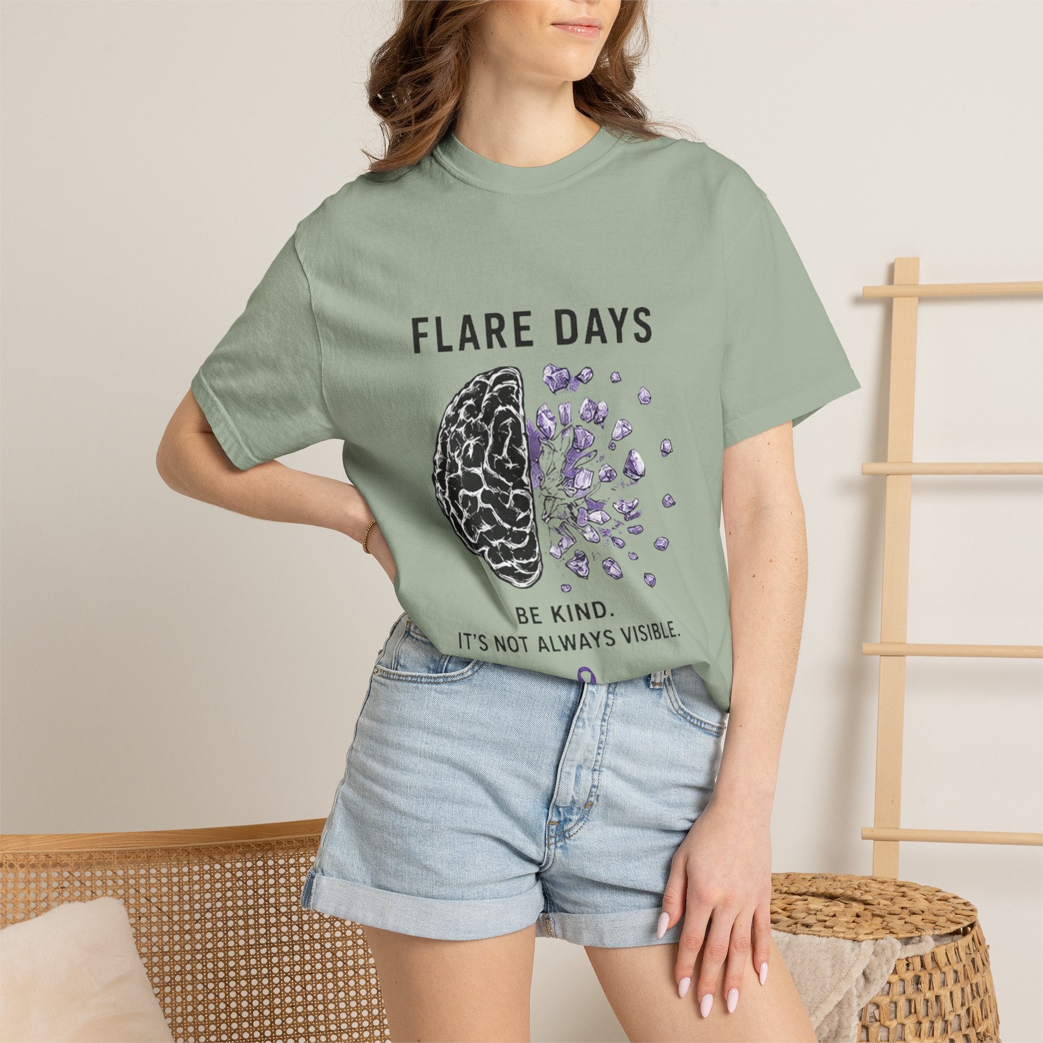 Flare Days T-Shirt — 'Be Kind, It's Not Always Visible' Invisible Illness Awareness Tee