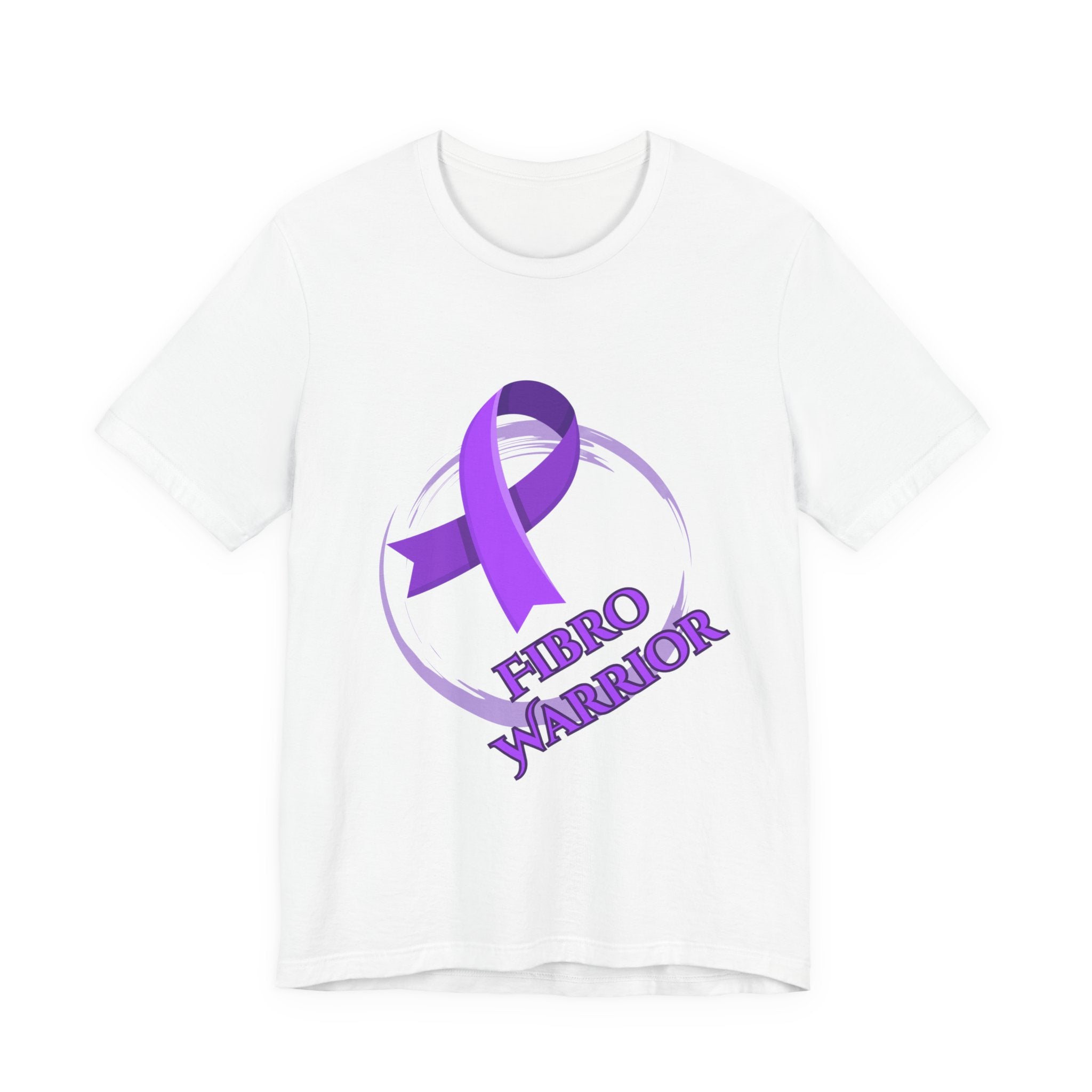 Fibro Warrior Tee — Fibromyalgia Awareness Purple Ribbon T-Shirt