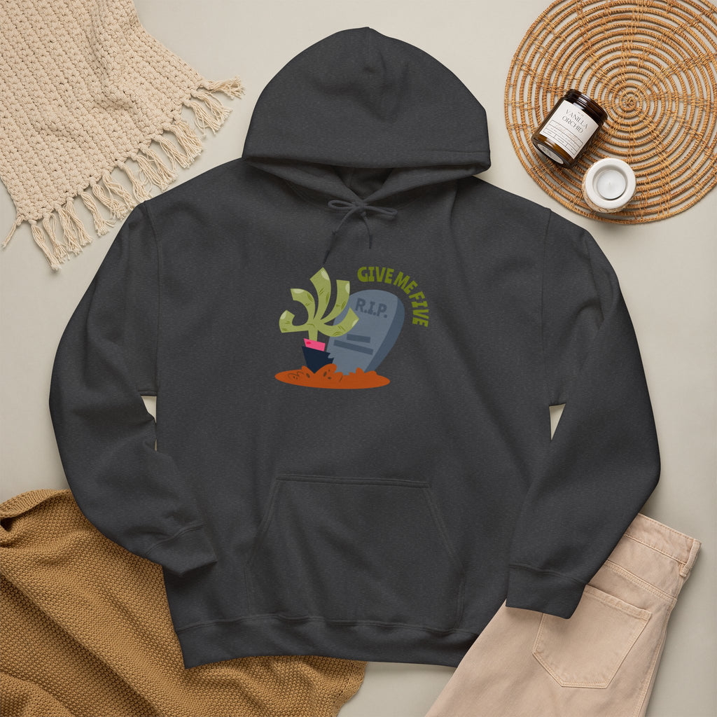Tombstone Plant Hoodie — "Give Me Five" Cute Goth Pullover