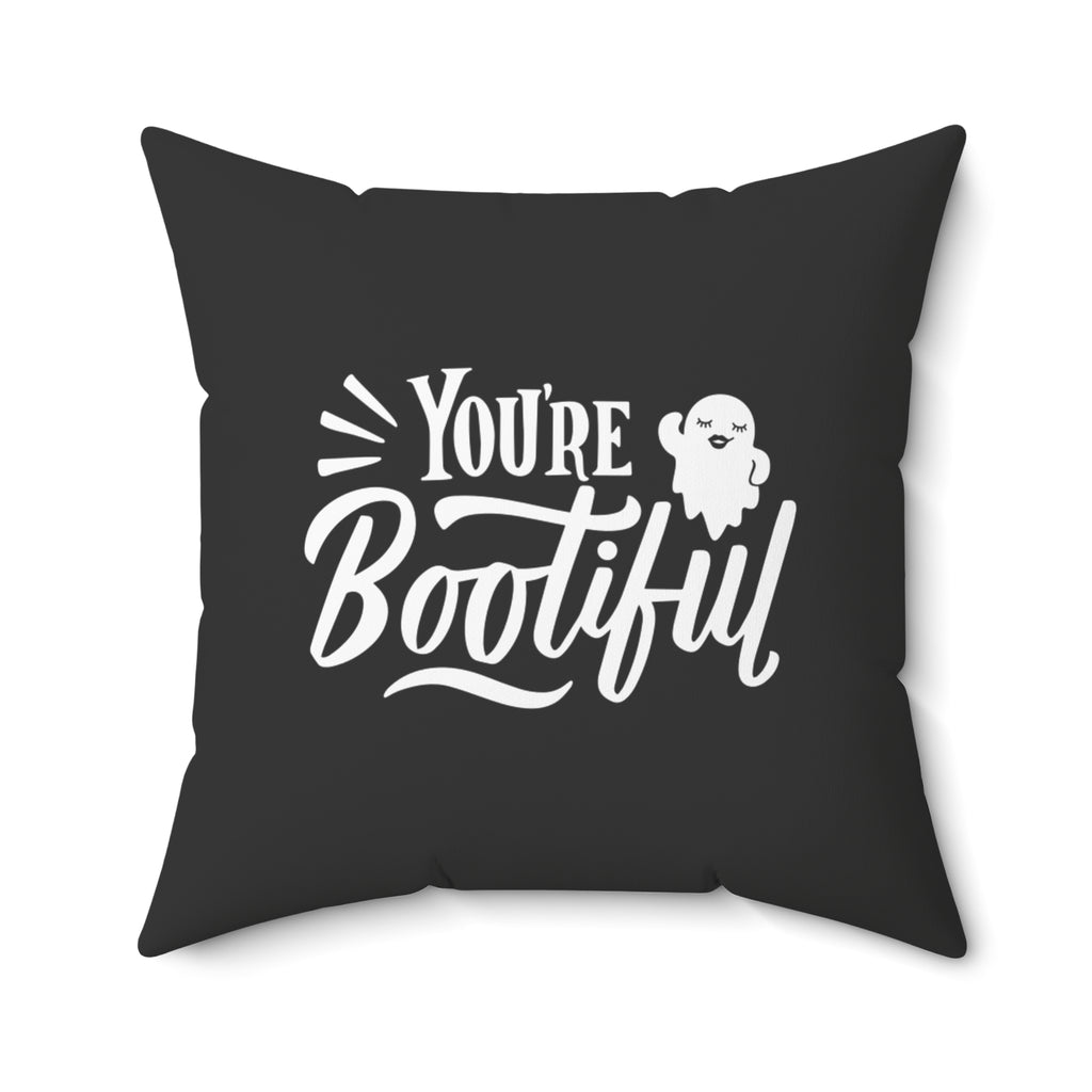 Halloween Warrior Wear - "You're Bootiful" Plush Square Pillow