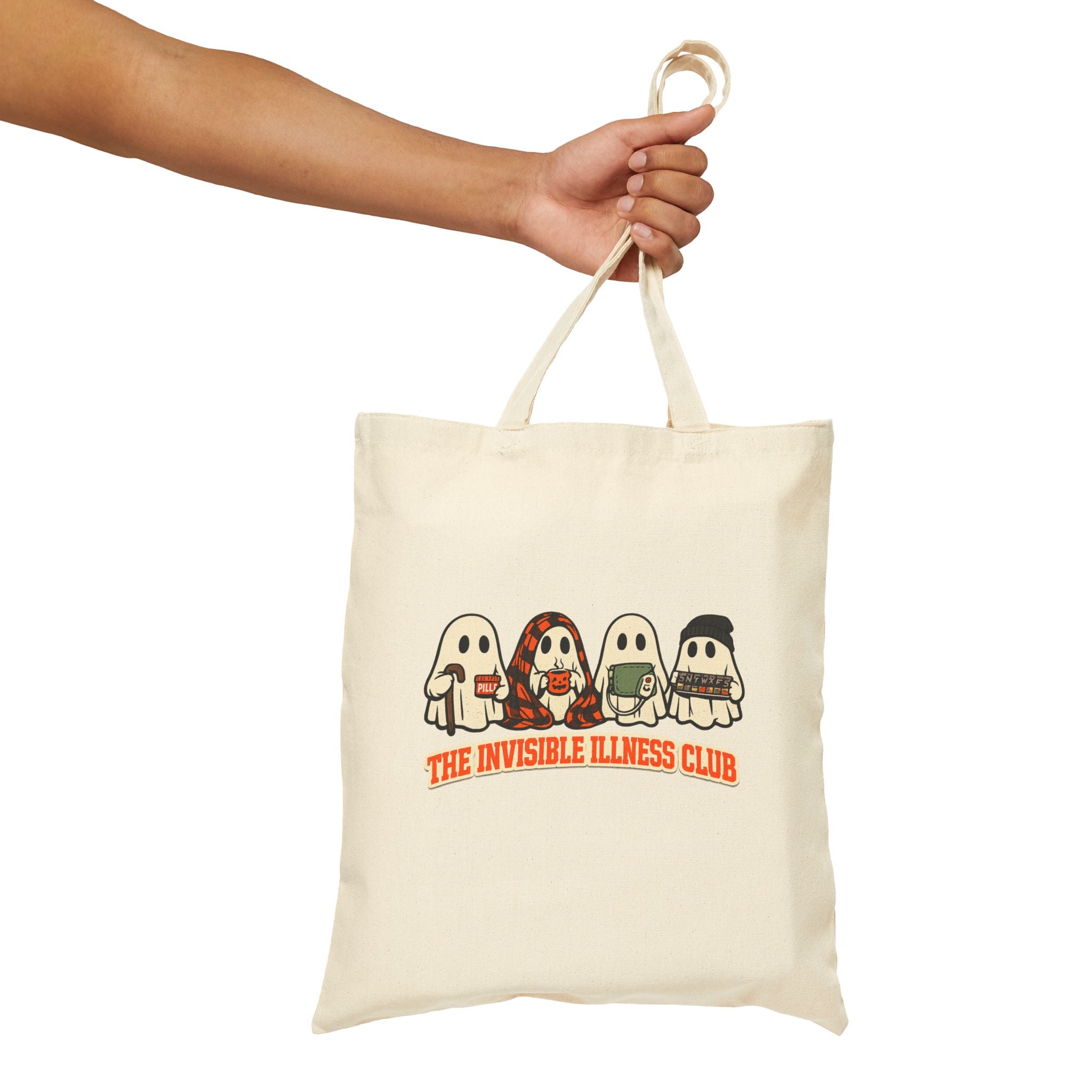 Halloween Warrior Wear - Invisible Illness Club Tote Bag Canvas Tote