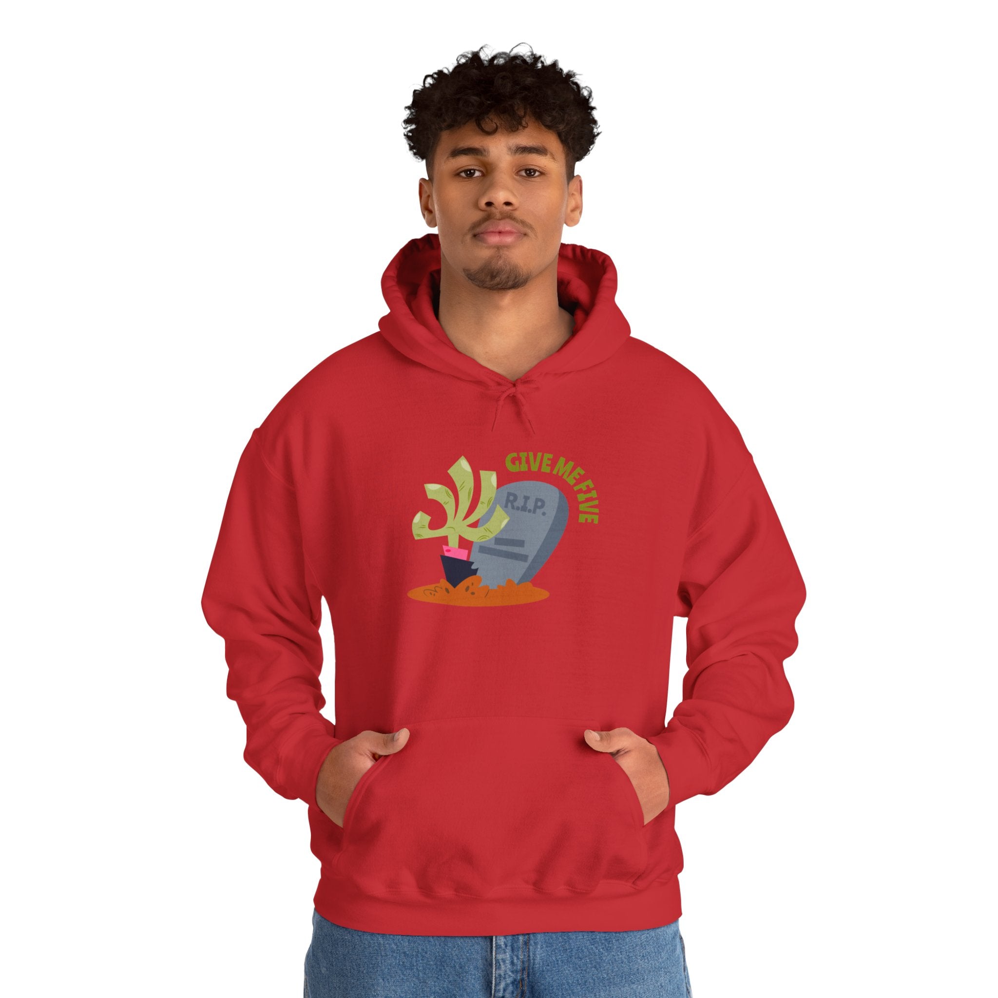 Tombstone Plant Hoodie — "Give Me Five" Cute Goth Pullover