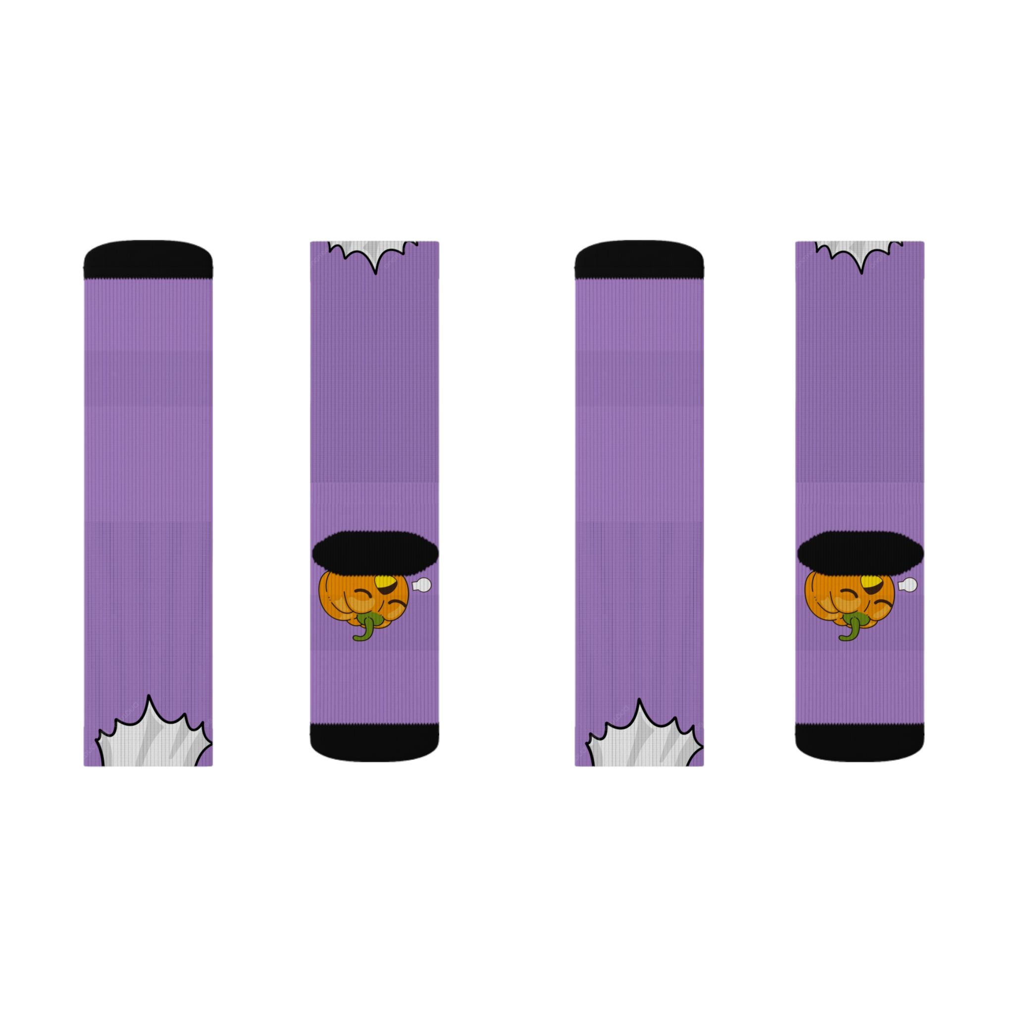 Halloween Warrior Wear - Sleepy Chronic Fatigue Ghost & Pumpkin Socks