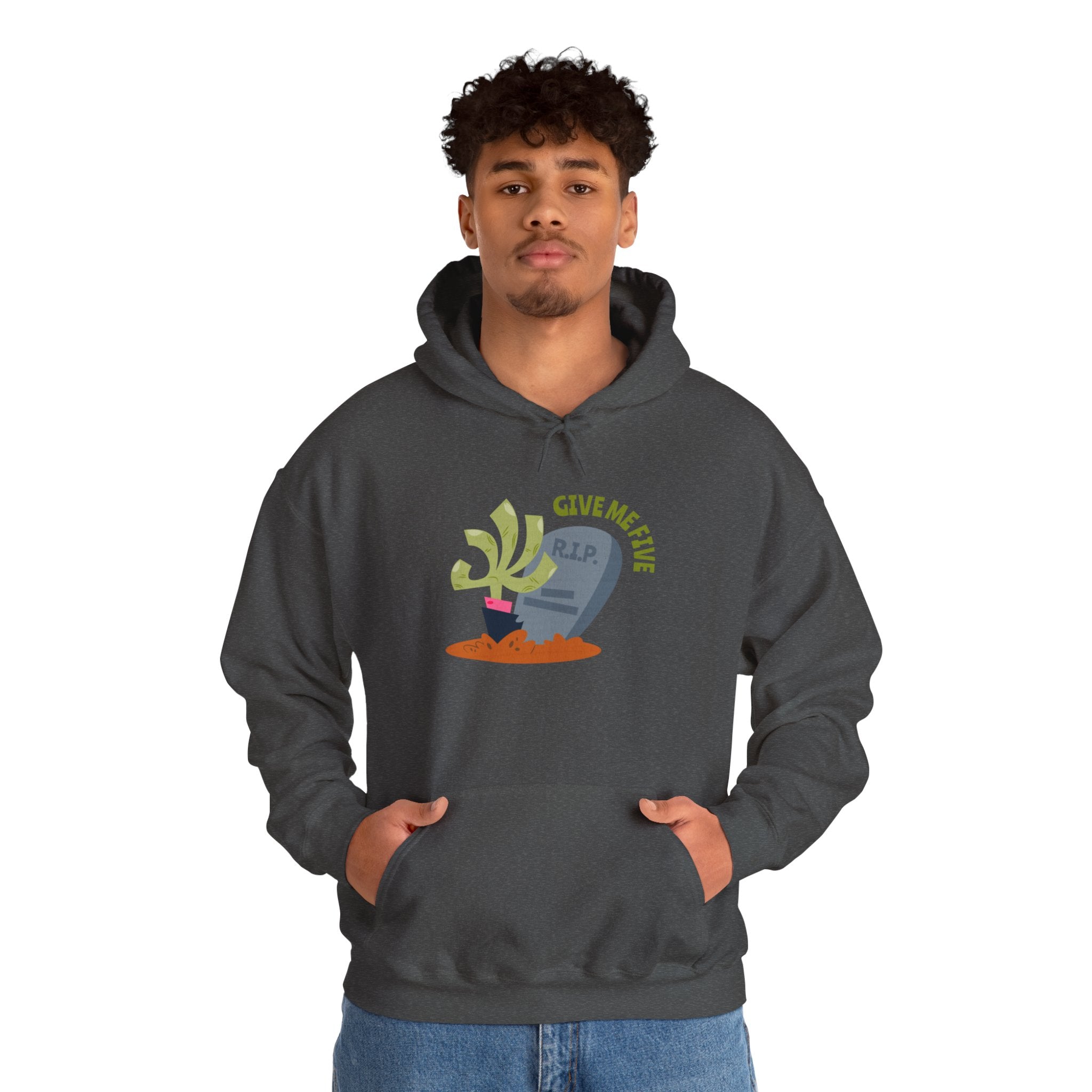 Tombstone Plant Hoodie — "Give Me Five" Cute Goth Pullover