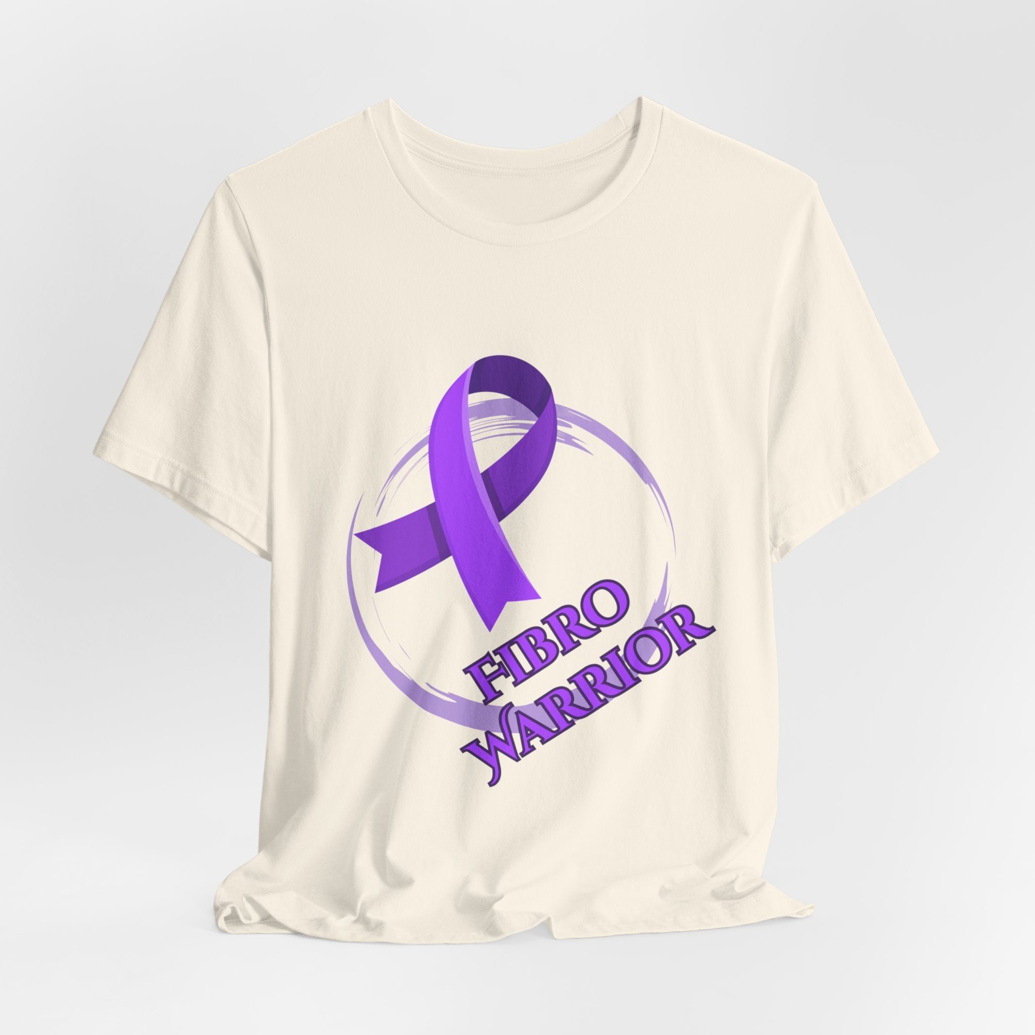 Fibro Warrior Tee — Fibromyalgia Awareness Purple Ribbon T-Shirt