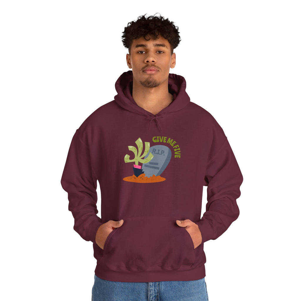 Tombstone Plant Hoodie — "Give Me Five" Cute Goth Pullover