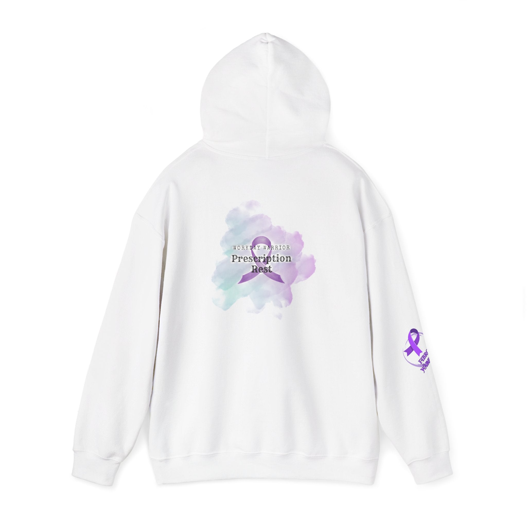 Invisible Illness Awareness Hoodie — Purple Ribbon 'Warrior' Watercolor Design
