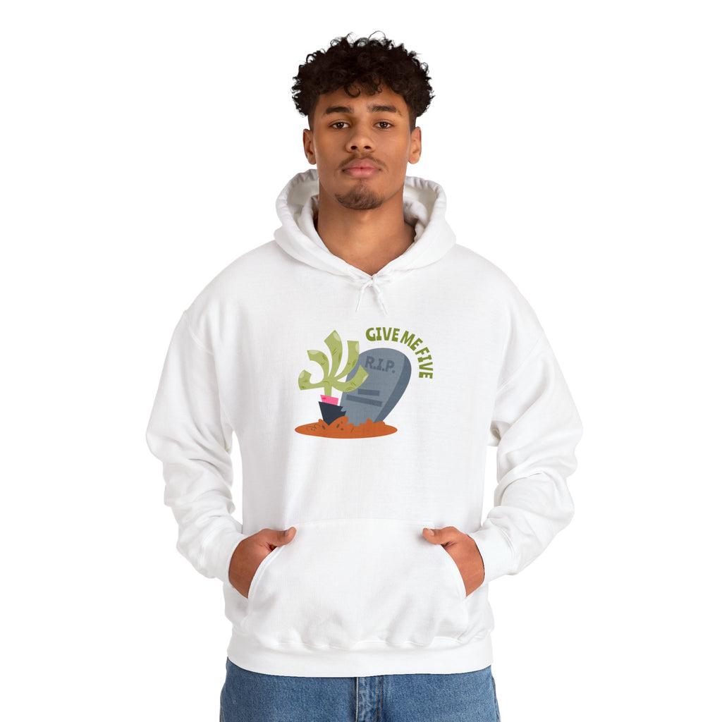 Tombstone Plant Hoodie — "Give Me Five" Cute Goth Pullover