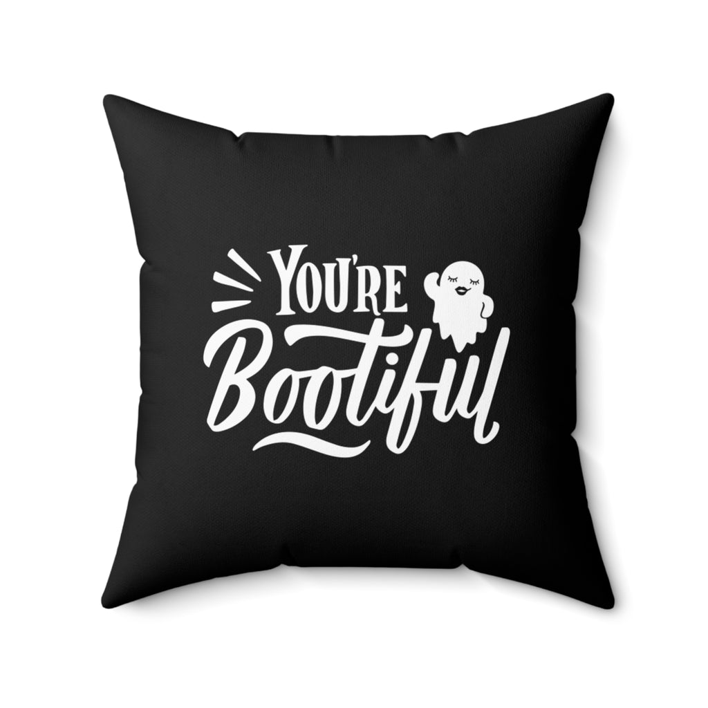 Halloween Warrior Wear - "You're Bootiful" Plush Square Pillow