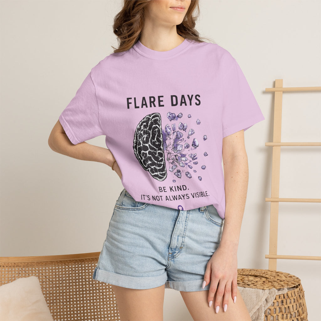 Flare Days T-Shirt — 'Be Kind, It's Not Always Visible' Invisible Illness Awareness Tee