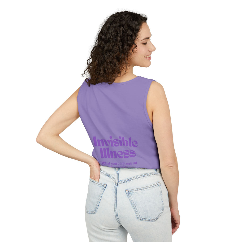 Invisible Illness Awareness Tank Top — Prescription: Rest (Purple Ribbon)