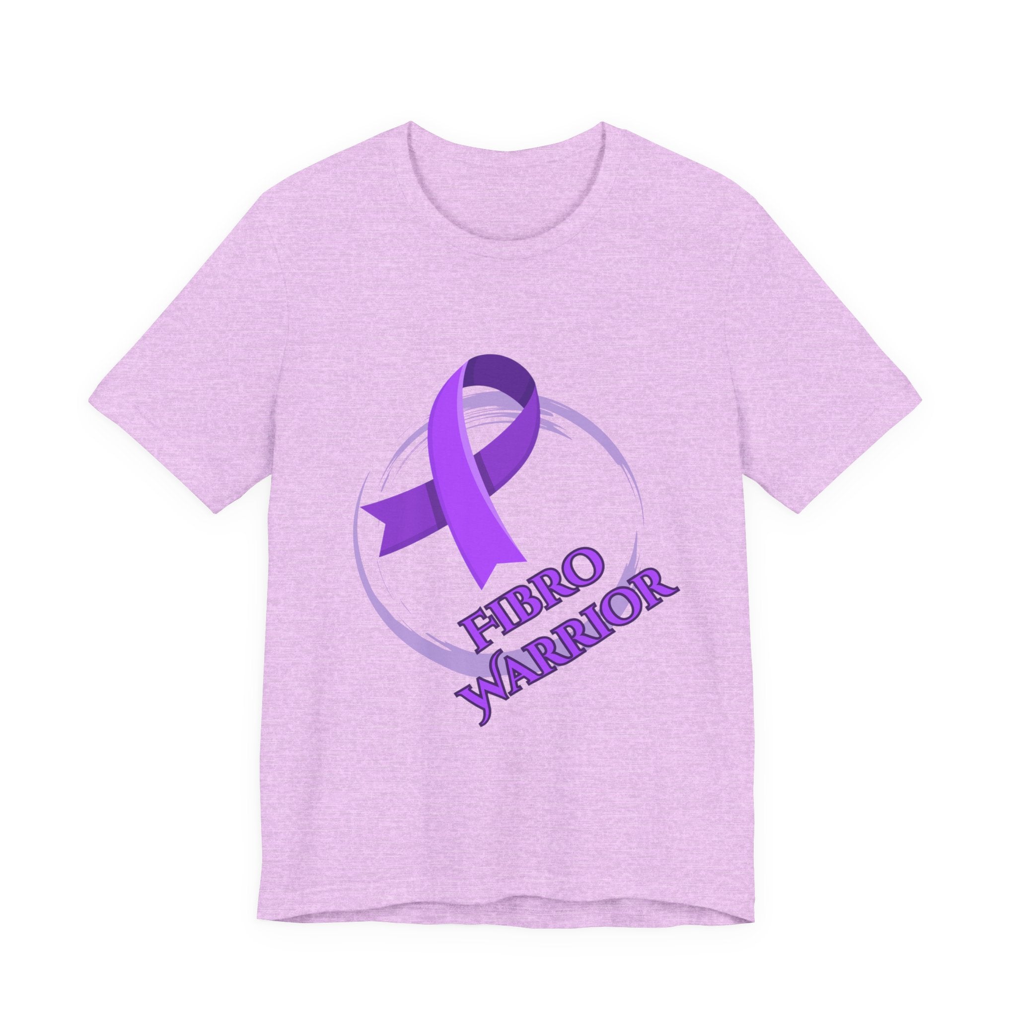 Fibro Warrior Tee — Fibromyalgia Awareness Purple Ribbon T-Shirt