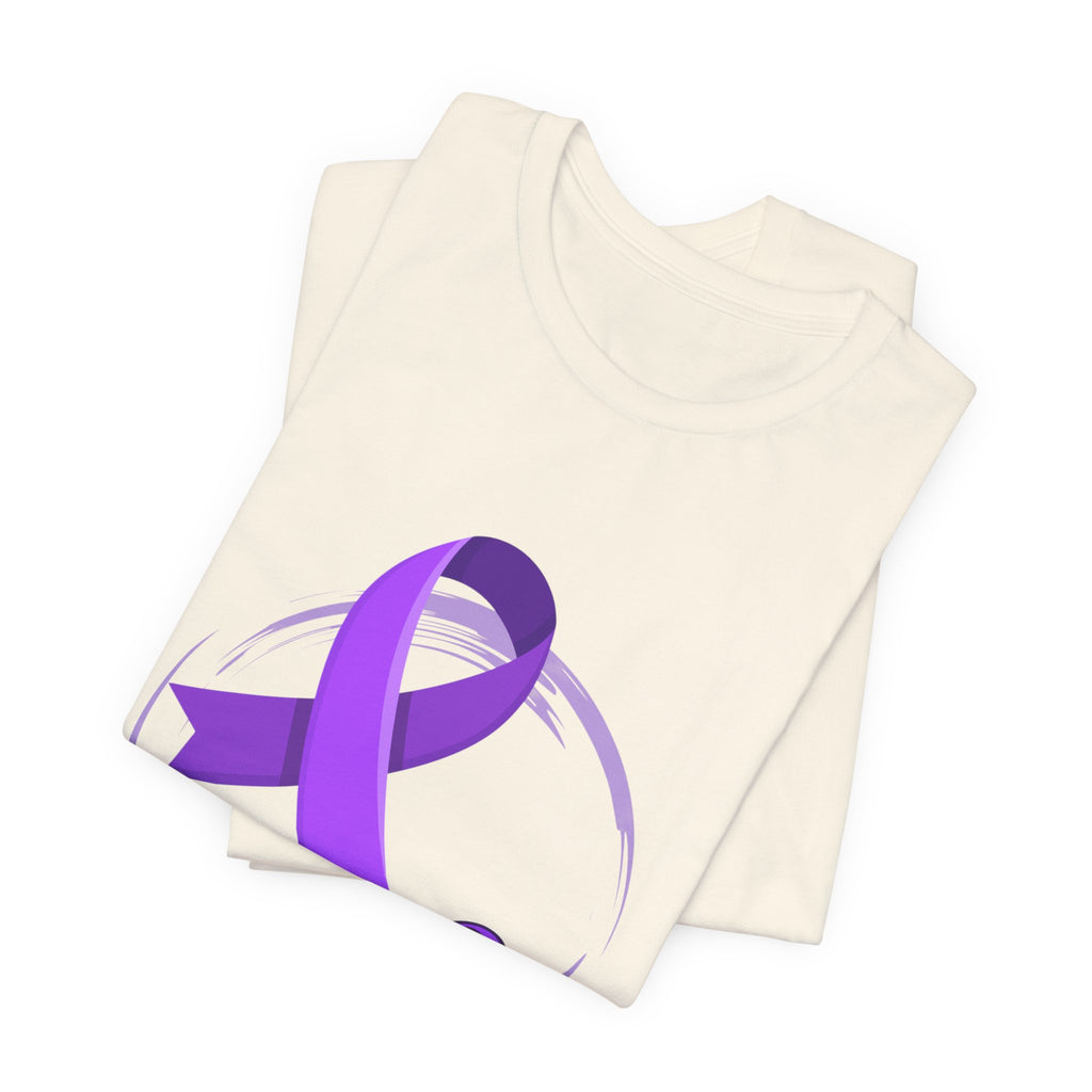 Fibro Warrior Tee — Fibromyalgia Awareness Purple Ribbon T-Shirt