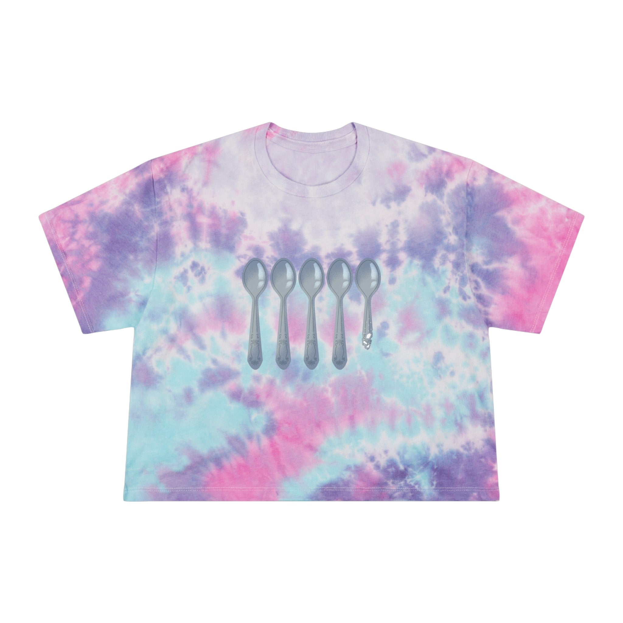 Women's Tie-Dye Crop Tee — Chronic Illness Awareness Spoonie Support Shirt